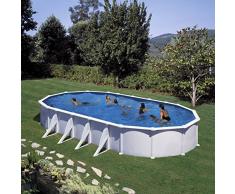 Gre KITPROV918 Piscine Acier Ovale H 132 M Blanche Atlantis,