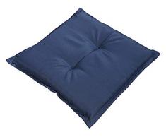 Dehner Sitzkissen Tulum, ca. 50 x 50 x 6 cm, Polyester, Blau Oreiller, Bleu