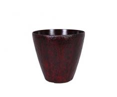 Universal Pot de Fleurs, Bac à Plante Roto Pebble, résistant au Gel et ultraléger, Rouge, 34x32cm