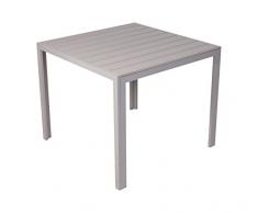 Vanage - Table de Jardin en aluminium - Modèle Helsinki - Avec cadre en aluminium - Dimensions env. 90 x 90 cm - Pour 4 Personnes