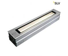 SLV 230100 DASAR T5-14 Profil de Sol, Acier Inoxydable 316, ESL, 14 W, IP67, Acier, Gris argenté,