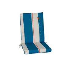 EDENIA Assise de fauteuil Bleu Lagon/Blanc 89x40x6 cm 009749