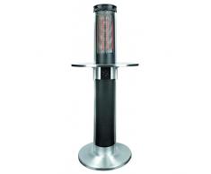 Lacor 2000 W Chauffage électrique avec Table, Noir/Argent, 30 x 50 x 140 cm