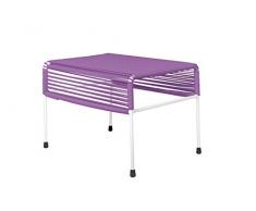 Innit 08–02–12 Adam Orchidée Tissage Ottoman avec Cadre Blanc, Multicolore, 20 x 16 x 15 cm