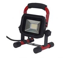 Luceco Lsw12br2–02 Fin Travail LED 1200LM 15 W, Finition Noir/Rouge câble de 2 m + Prise Britannique 230 V