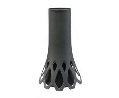 Plastia Vase funéraire en Rosetta 1 L avec Socle Poids, Noir
