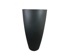 PlastUp Rotomoulage Pot de Fleurs Conique R polyéthylène Haute densité de Coloris Gris 200L, 121 cm