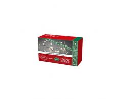 Konstsmide 3139-103 Lot de 3 Ampoules à LED pour décoration dintérieur Fonctionne avec Piles AA 1,5 V avec Interrupteur pour Effet Statique Clignotant, 40 diodes Blanches Chaudes, Fil Transparent.