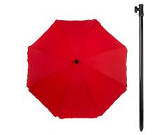 AKTIVE Parasol pour Jardin avec Filtre solar-200 CM diamètre Rouge (colorbaby 85302)