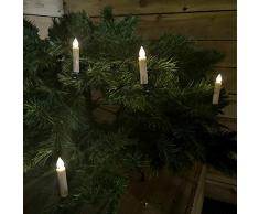 The Christmas Workshop indépendamment LED à Piles à Clipser Arbre Décorations de Bougie avec télécommande, Plastique, crème