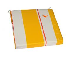 EDENIA Assise de chaise Jaune/Blanc 37x40x6 cm 009741