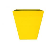 Art en Vogue Pot de Fleurs, Bac à Plante Ella, Finition Brillante, Jaune, 40x40cm
