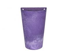 Artstone Pot de Fleurs, Suspension Murale Claire, résistant au Gel et ultraléger, Violet, 30x18x49cm