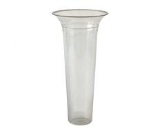 Xclou Vase conique transparent 15 cm - Vase cylindrique pour lextérieur Ø 32 cm - Vase à fleurs décoratif pour jardin et terrasse