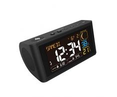 La Crosse Technology WT470 Réveil Coloré enceinte bluetooth - Noir