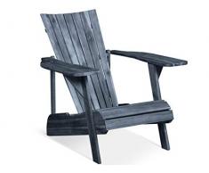 Lanterfant 7433655723773 Adirondack Fred Fauteuil de Jardin Style Canadian Gris