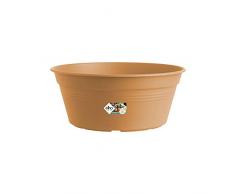 Elho Green Basics Coupe 33 - Pot De Fleurs - Terre Cuite Doux - Extérieur - Ø 33 x H 13.9 cm