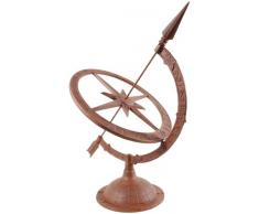 Esschert Design Cadran Solaire en Fonte L, Marron, 34,3 x 39.8 x 54.2, TH36