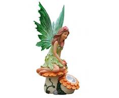 Greenkey Garden and Home Ltd Figurine de Tournesol en résine avec Lampes solaires Taille Unique