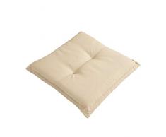 Dehner Sitzkissen Villach, ca. 50 x 50 x 6 cm, Polyester, Beige Oreiller