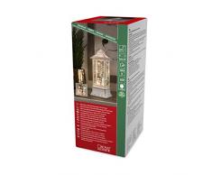 Konstsmide Lanterne Boule à Neige LED Large 27cm Scène Famille bonshommes de Neige.