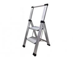 Homelux 710030 Escabeau ménager Plat, Aluminium, 2 marches