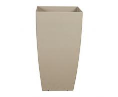 RUECAB 3465200023711 Pot de Fleur Carre Evase Brillant Intérieur L31 H56 Cm, Chocolat, 31x31x56 cm