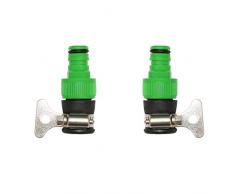 Aolun Adaptateur Universel en Plastique pour Jardin, Cuisine, Tuyau de Robinet Vert