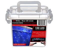 WeRChristmas Guirlande Lumineuse LED connectable avec 2 Broches mâle et Femelle Bleu