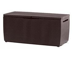 Keter Coffre / Malle Capri couleur anthracite, finition rotin