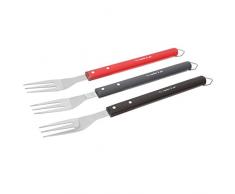 RUECAB 3465200020017 Fourchette Barbecue Manche Bois, Noirrougegris, 2x3x46,5 cm
