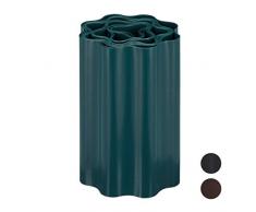 Relaxdays Bordure de Jardin Flexible, Clôture Gazon, Rouleau Plastique Souple, Parterre Massif pelouse, 20x900 cm, Vert
