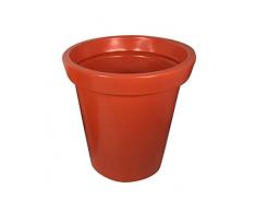 PlastUp Rotomoulage Pot de Fleurs Delight 200L Orange Hauteur 80cm Fabrication Française, Longueur et Largeur 80 cm