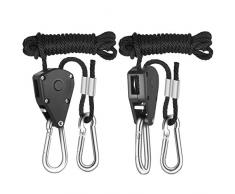 iPower Pack de 4 cintres a clips reglables et resistants 0,6 cm de long, capacite de 68 kg 1 piece 1/8 inch Noir