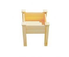 Bio Green BHB100 Jardiniere surélevé, Bois de Mélèze, 1000 x 600 x 750 mm, Maron