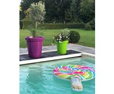 PlastUp Rotomoulage Pot de Fleurs 200L Delight Violet en polyéthylène densité, Hauteur : 80cm, Fabrication Française, Longueur, Largeur 80 cm