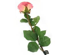 Floral Elegance Artificiel 72 cm Tige Unique Entièrement Ouvert Vieux Rose Roses X 12 – Artificiel de Plage de Fleur en Soie