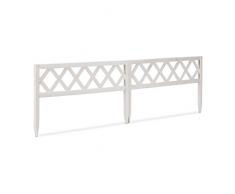 Relaxdays 10023160_303 Bordure 60 cm clôture décorative Massif Fleurs Plantes Jardin Piquet 60x30 cm Set de 2, Blanc, Weiß, 2er Pack