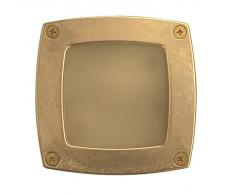 NB LIGHTING-APPLIQUE EN LAITON RONDE, TETRA ART 120, DIFFUSER EN VERRE SATINE DOUILLE EN PORCELAINE G9 MAX.40W 12 x 12 x 5cm