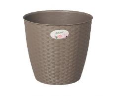 Stefanplast 2076000 Natural Pot de Fleurs Gris Tourterelle 24 x 22,2 cm