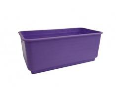 Macjardin Jardinière en Plastique 24,5 x 12,5 x 10 H cm Lilas et 12