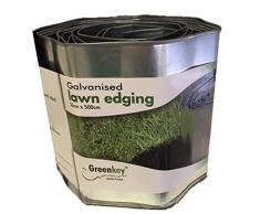 Greenkey galvanisé Bordure de pelouse 16 cm x 500 cm