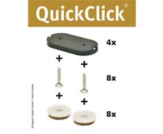 Wagner QuickClick® Chaise Patins//Set de 4 à Visser//Ultra Soft – 62 x 30 mm – 15781300