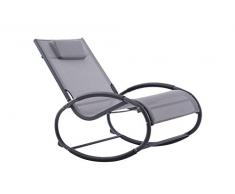 Vivere WAVEROCK1-GB Chaise à Bascule Aluminium Gris 122 x 61 x 91 cm
