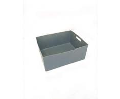 Bac à fleurs et de rangement jardin avec poignées 34L gris - Fabrication française