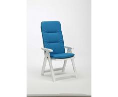 Best Santiago 96206004 Fauteuil Pliable avec Coussin PL, d.1360, Blanc