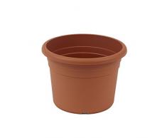 greemotion Pot de fleurs rond en plastique Ø 45cm 26L - Pot pour plantes extérieures et intérieures - Pot de jardin couleur terre cuite