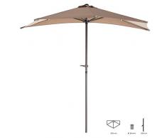 Ldk Garden Parasol de Jardin Pliable en Aluminium Marron 270 cm