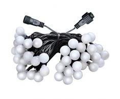 WeRChristmas WRC-8675 Guirlande Lumineuse Lumineuse à 50 LED Basse Tension Blanc Brillant