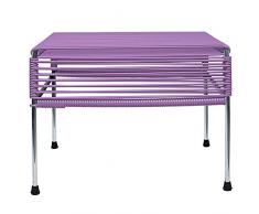 Innit 08–03–12 Adam Orchidée Tissage Ottoman avec Cadre chromé, Multicolore, 20 x 16 x 15 cm